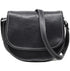 Floto Chianti Leather Saddle Bag Crossbody in Black.